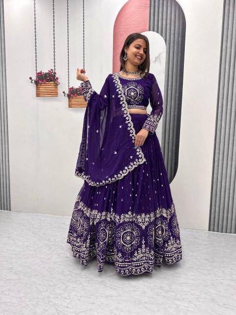 Launching Embroidery PF 016 Georgette Lehenga choli suppliers in Pune
